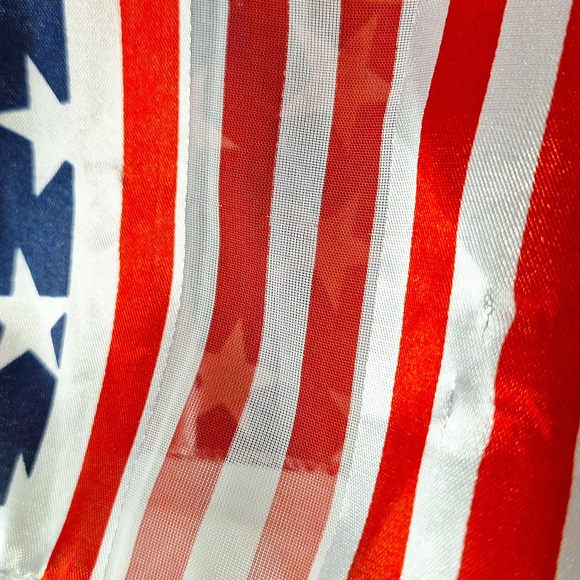 🇺🇸 Set of 2 silky scarves. American flag and brown stripes. Scarf set. - Picture 6 of 11